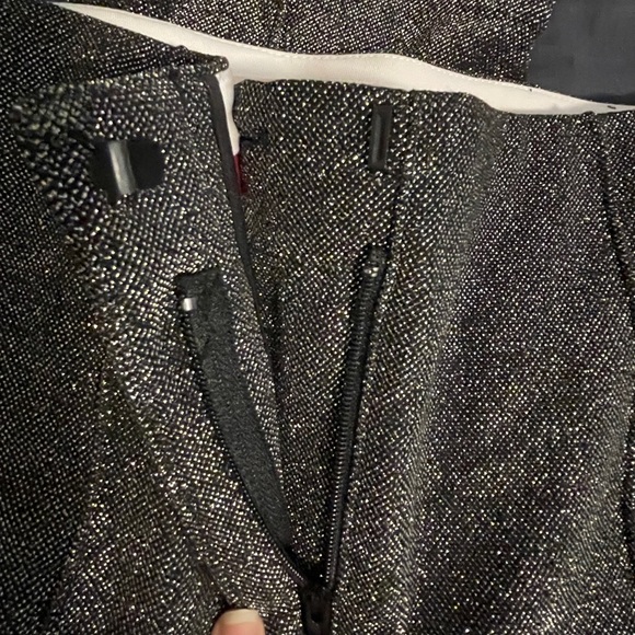 Diane Von Furstenburg High Waisted Pleat Front Pants in Black - Sz 8 - Picture 8 of 10